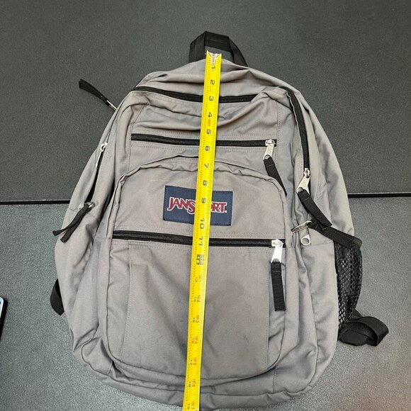 Jansport Big Student Gray Backpack Extra Laptop Pocket Large School Travel Bag - Picture 6 of 8